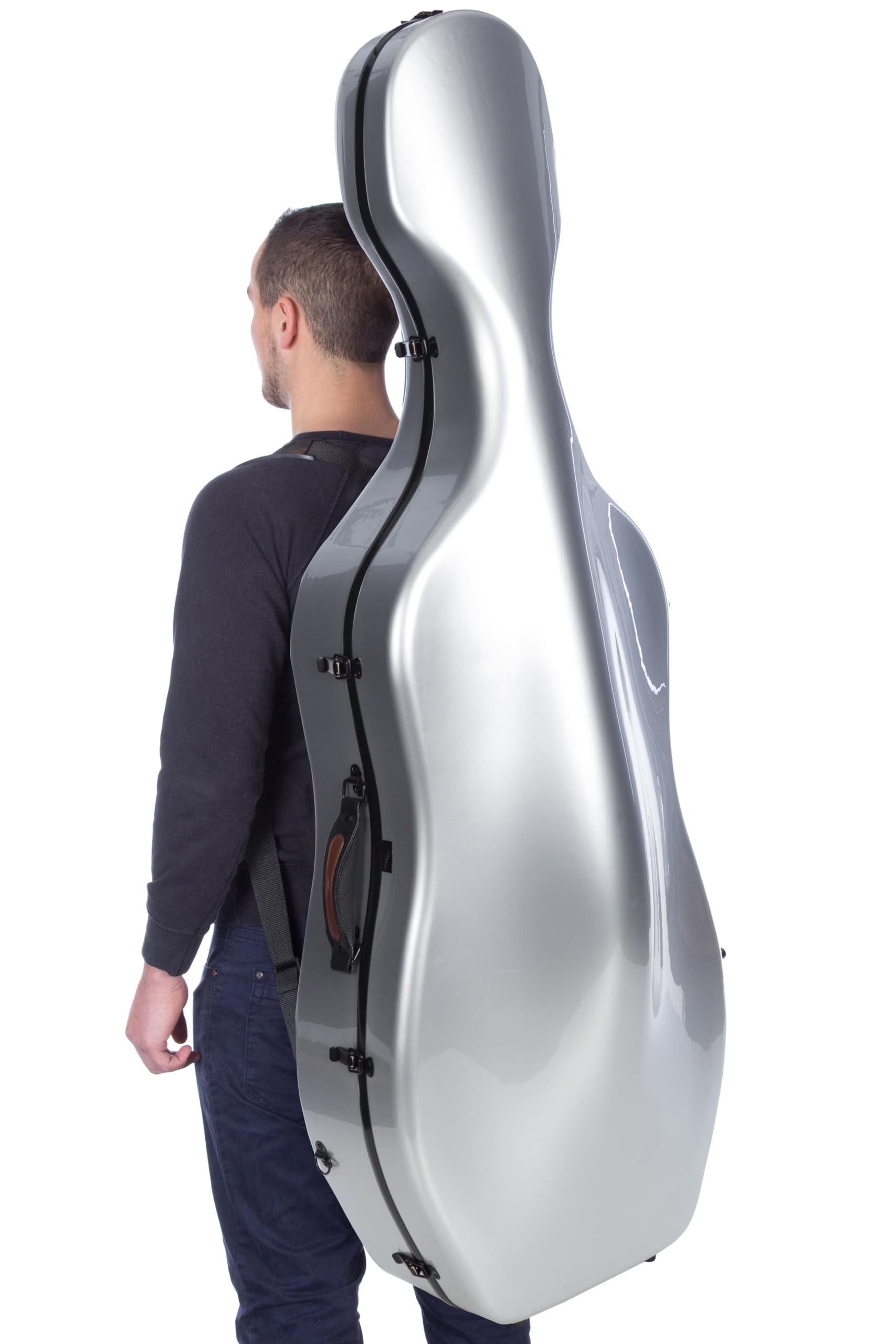 Futerał wiolonczelowy Fiberglass 4/4 Ultra Light srebrny M-case