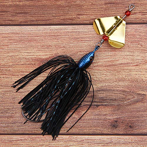 JSHANMEI Fishing Lures Spinnerbait Kit (G-6PCS) - 6pcs Metal Spinner Baits for Bass, Pike, Trout, Salmon & Snakehead Fishing - Image 8