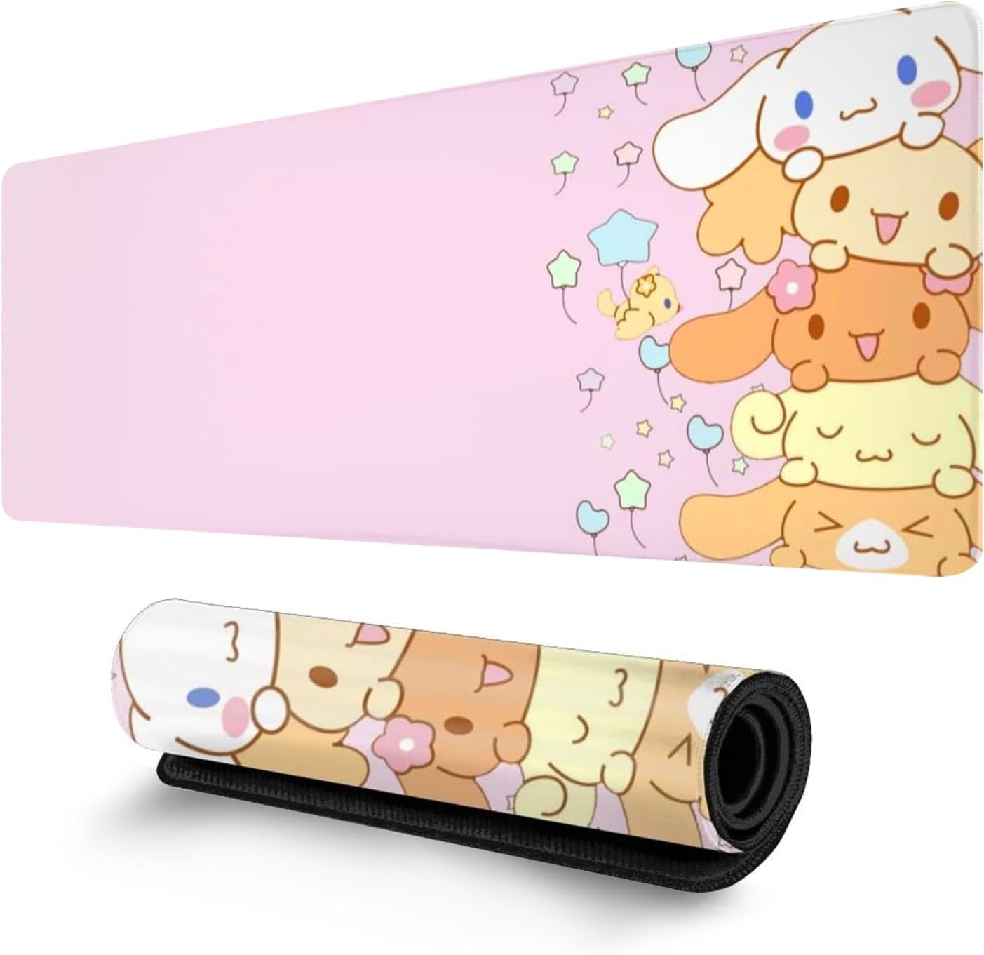 Tulade Large Pink Polyester Mouse Pad - Extended Desk Mat for Keyboard, Gaming, Office Use - L Size, 30x80cm, Non-Slip, Waterproof, Foldable, Portable - Desk Pad Gift for Girls Women