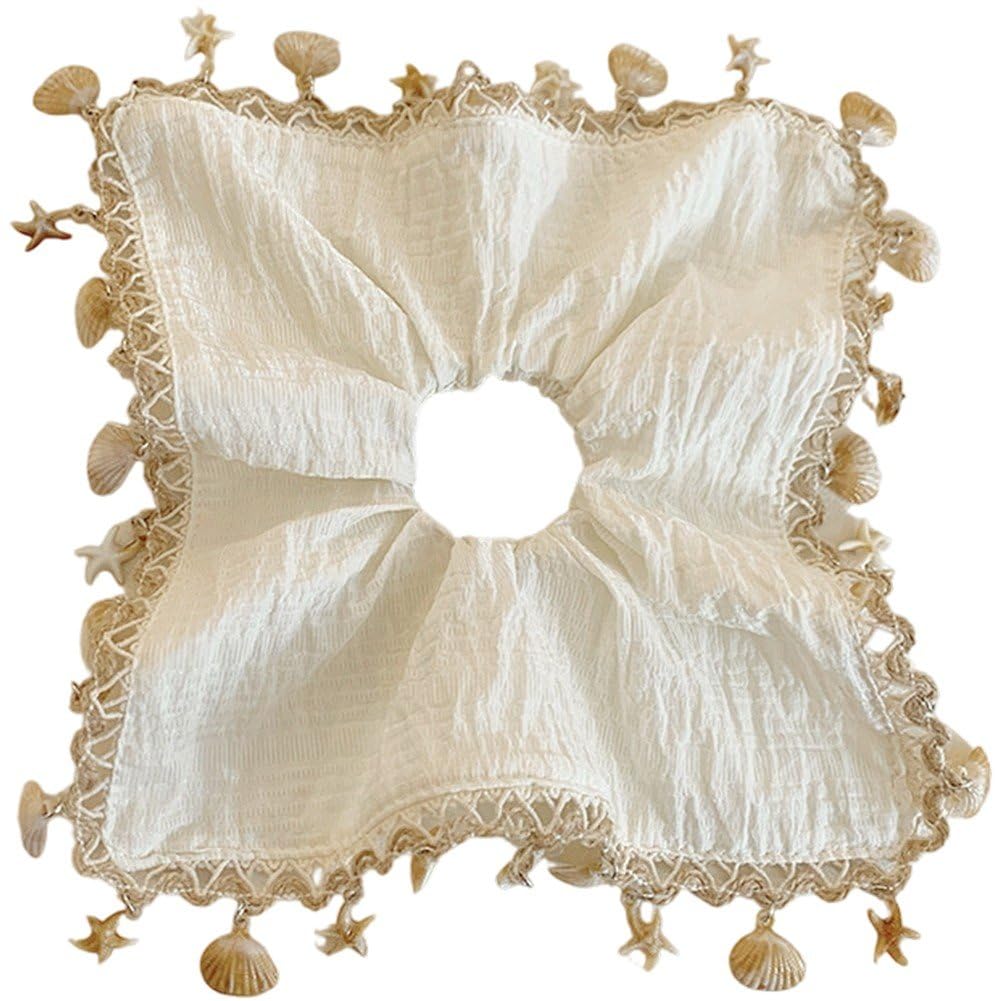 Fituenly Hair Scarf Scrunchies, Elastic Hair Ties with Bow, Hair Rope Accessories for Women Girls, Beach Style Hair Accessories