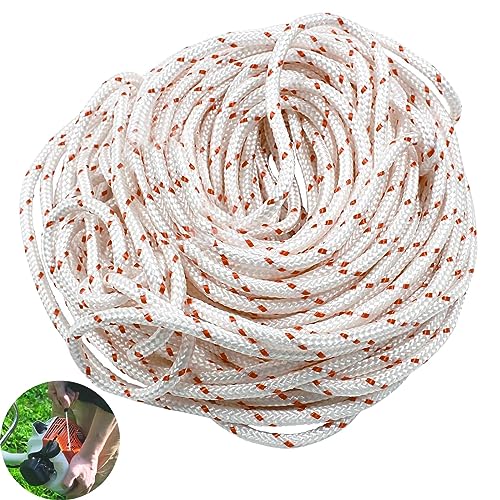 Cuerda de Arranque de Retroceso, Cuerda de Srranque de Retroceso de 10 Meters y 4 mm, Cortacésped Cable de Cuerda de Arranque, para Recortadoras de Hilo, Motosierras, Cortacéspedes