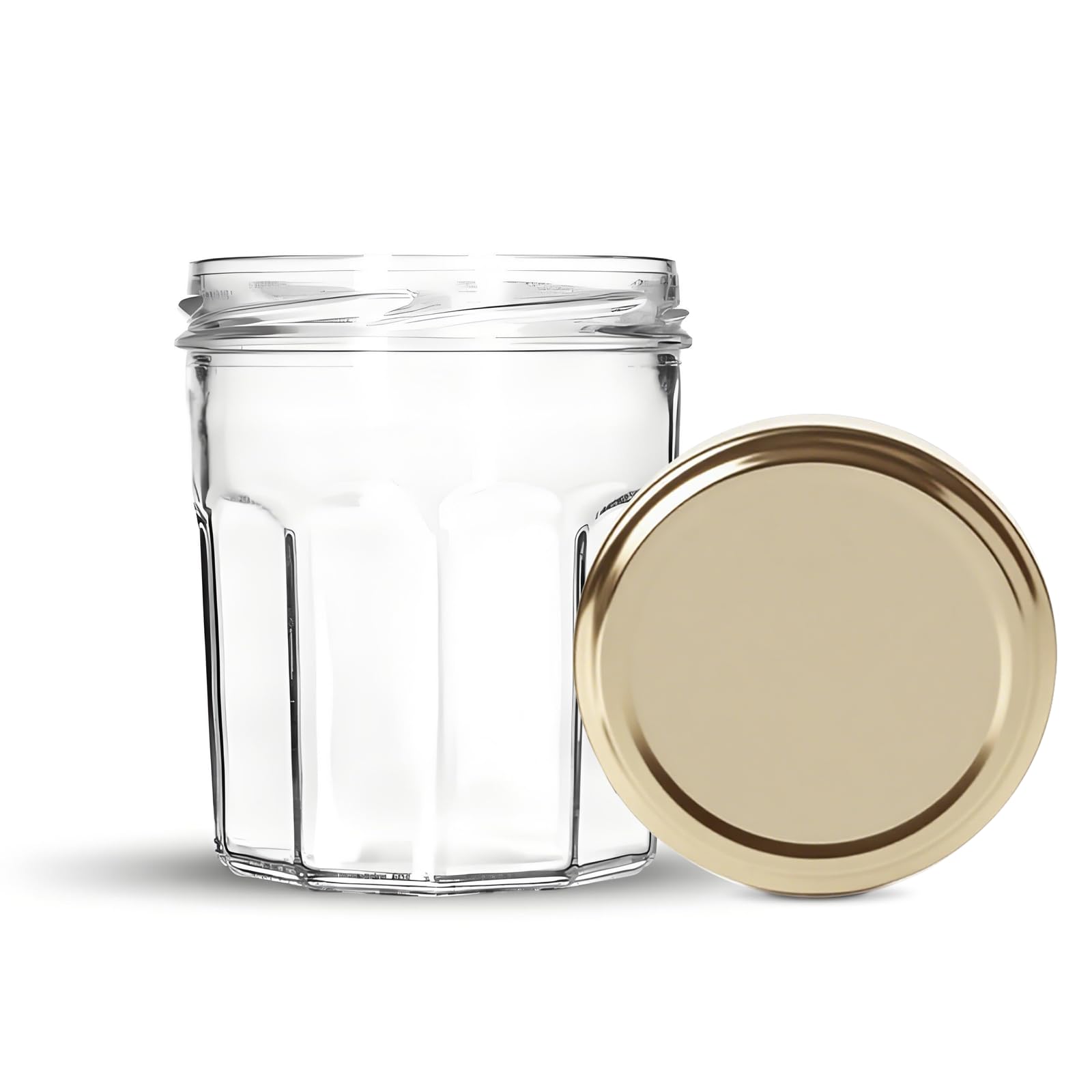 Set di 12 barattoli e barattoli per marmellate in vetro per purea di bambini, fabbricazione francese (324 mlX12)