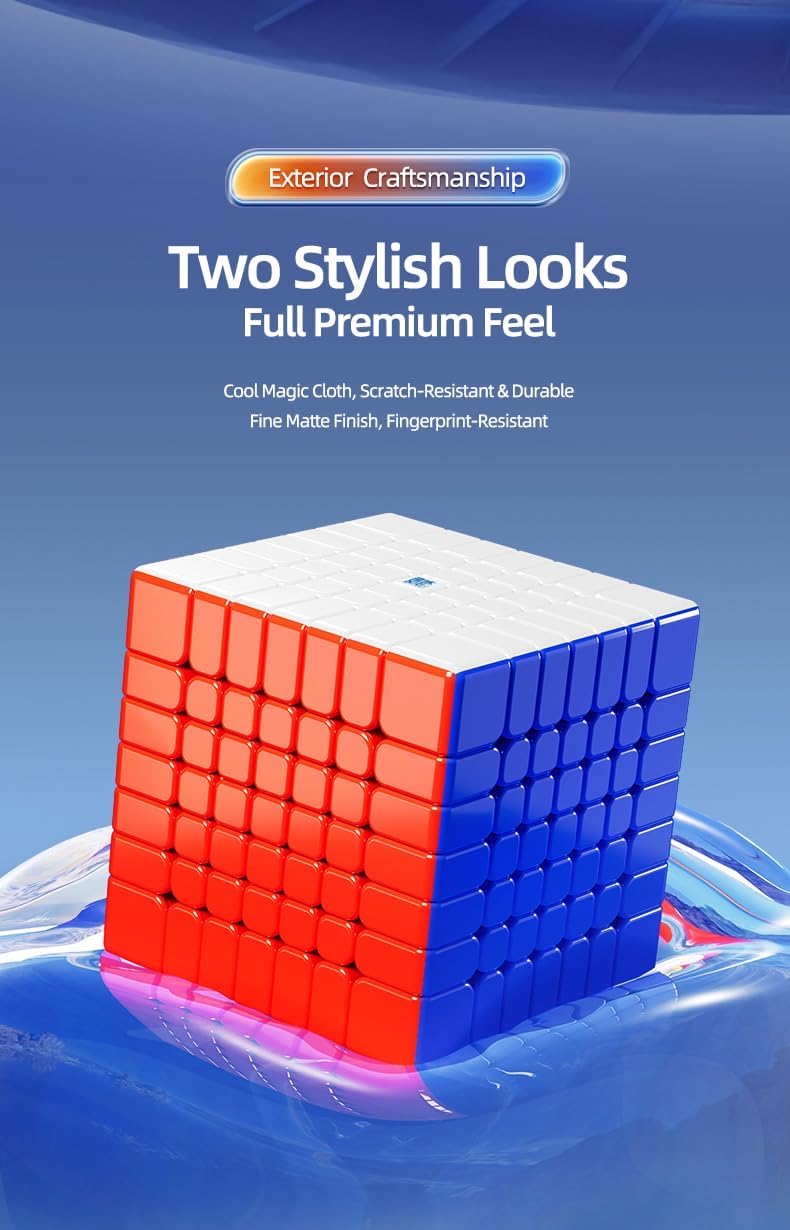 Bukefuno MoYu AoFu V5 Triple Track UV Magnetic 7x7 Speed Magic Cube AoFu WRM V5 7x7x7 Triple-Track UV 232 Magnets Magic Stickerless Puzzle Cube