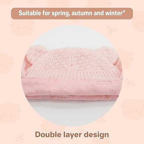 Miniatura 4 de Duoyeree Gorro para Bebés y Niños, Suave y Cálido, Tejido Trenzado, Beanie para Niñas, Gorras de Otoño e Invierno