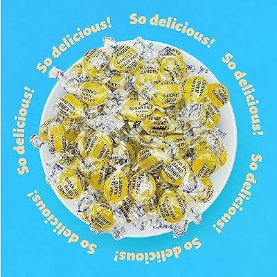 Sugar Free Lemon Drops | 1-Pound Pack | Sugar Free Hard Candy Individually Wrapped | Lemon Candy for Office Bowls, Snacking, and Sharing | Nostalgic Treat