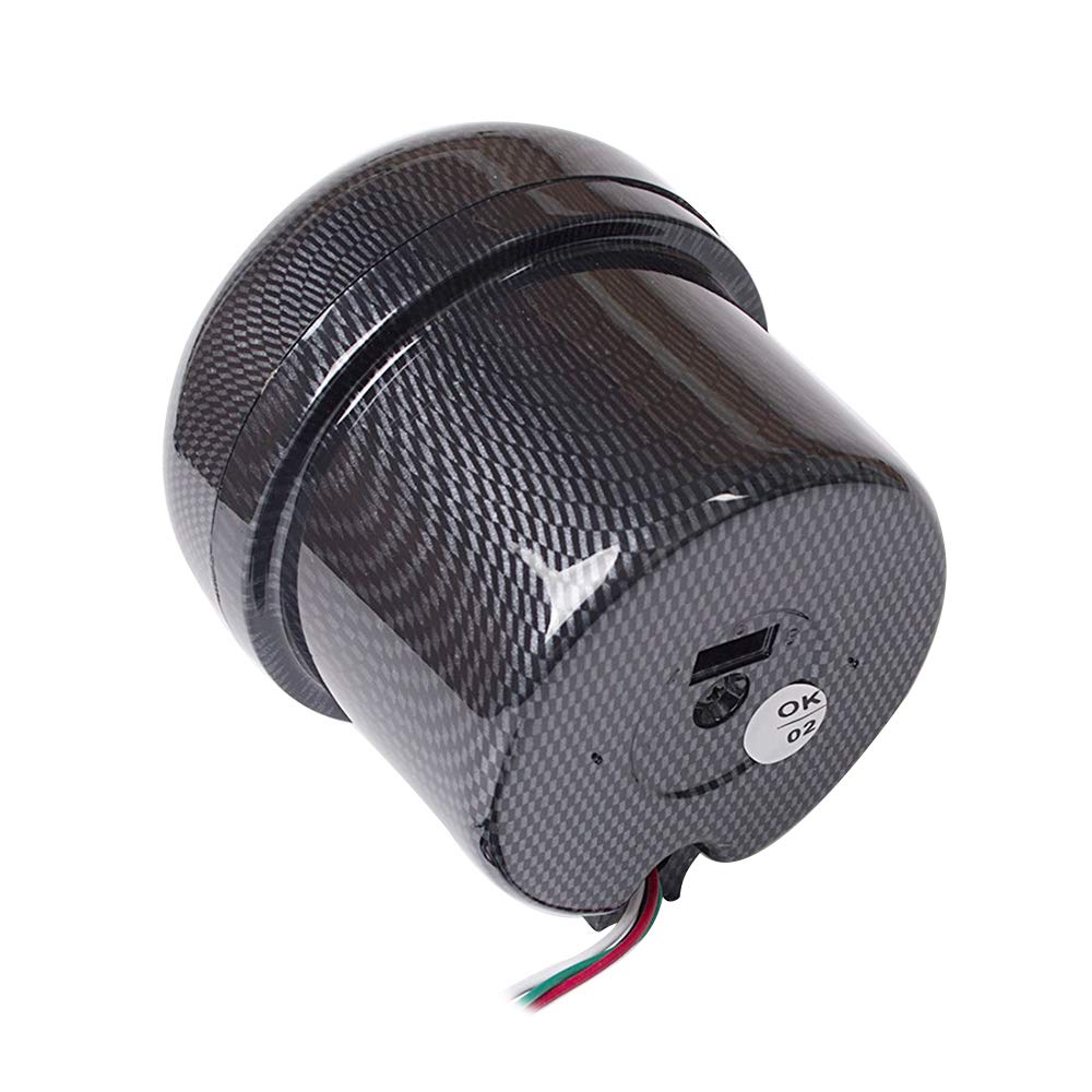 12V Contagiri Auto, 3,75 '' in Fibra di Carbonio Indicatore Bianco Inter Shift Contagiri Universale, per Marini Auto Camion Barca