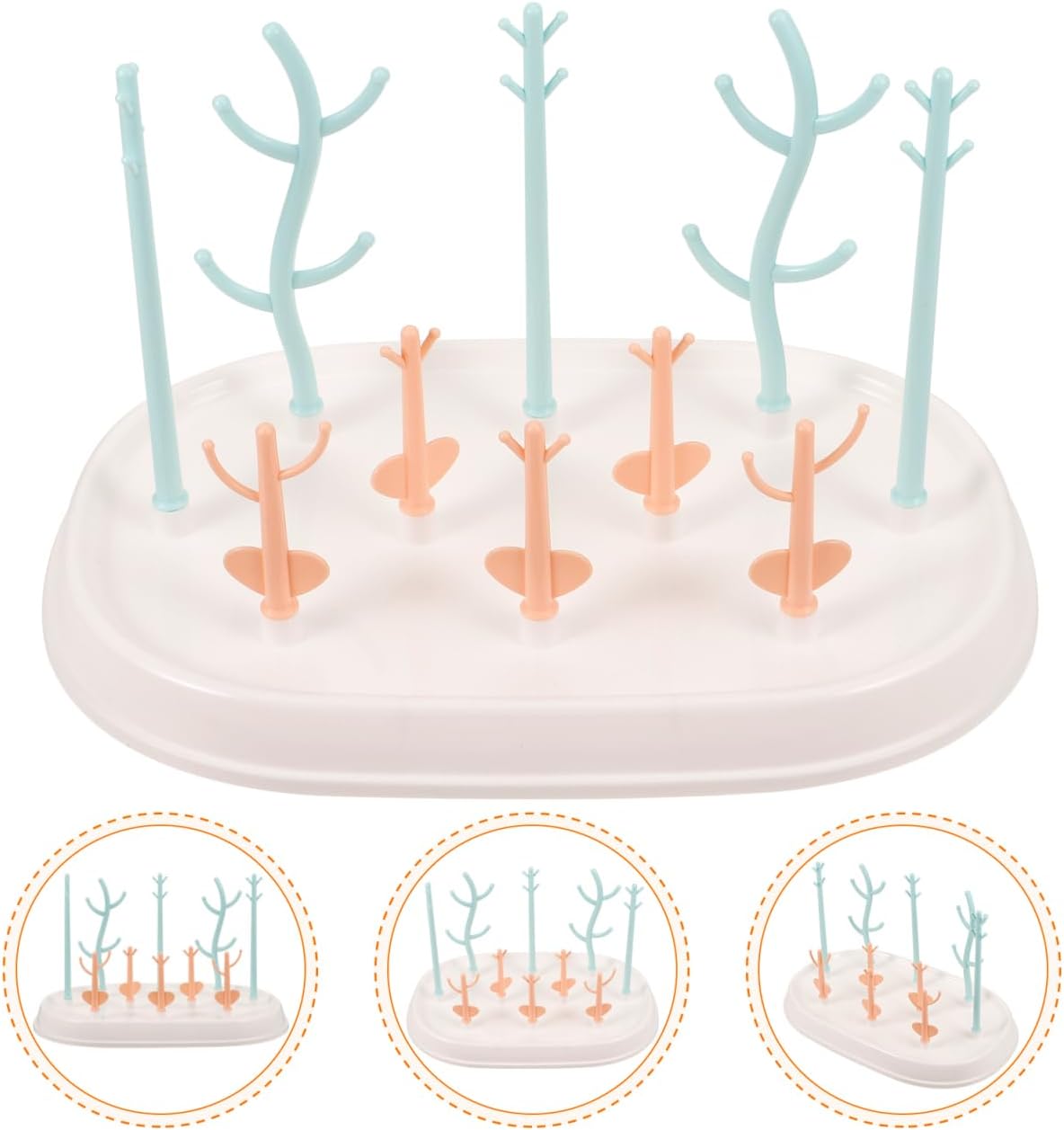 Milisten Bottle Dryer Rack Portable Drying Rack for Bottles Drying Holder Brush Tray