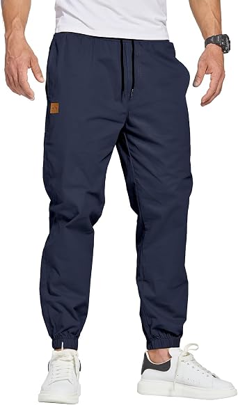 ZOXOZ Joggers for Men Tracksuit Bottoms Mens Cargo Trousers Work Trousers Men Drawstring with Pockets