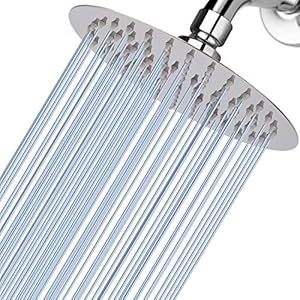 Regendouche – Voolan 30 cm grote regendouchekop gemaakt van 304 roestvrij staal – Perfect verstelbare vervanging voor uw badkamer Ronde douchekoppen