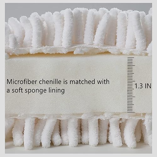 Miniatura 8 de Ivymei Paquete de 2 toallas de mano de chenilla, toallas de mano de cocina con bucle, toallas de mano colgantes para baño, toallas de baño de mano