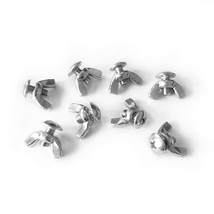 Unicook Stainless Steel M5 Bolt and Wing Nuts, Wing Butterfly Screw, Set of 8