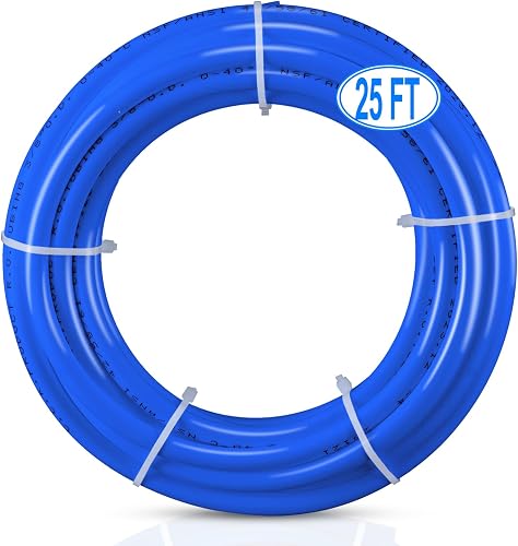 25FT 3/8" O.D.RO Water Tubing,NSF Certified Hose for RO Filter System,Blue