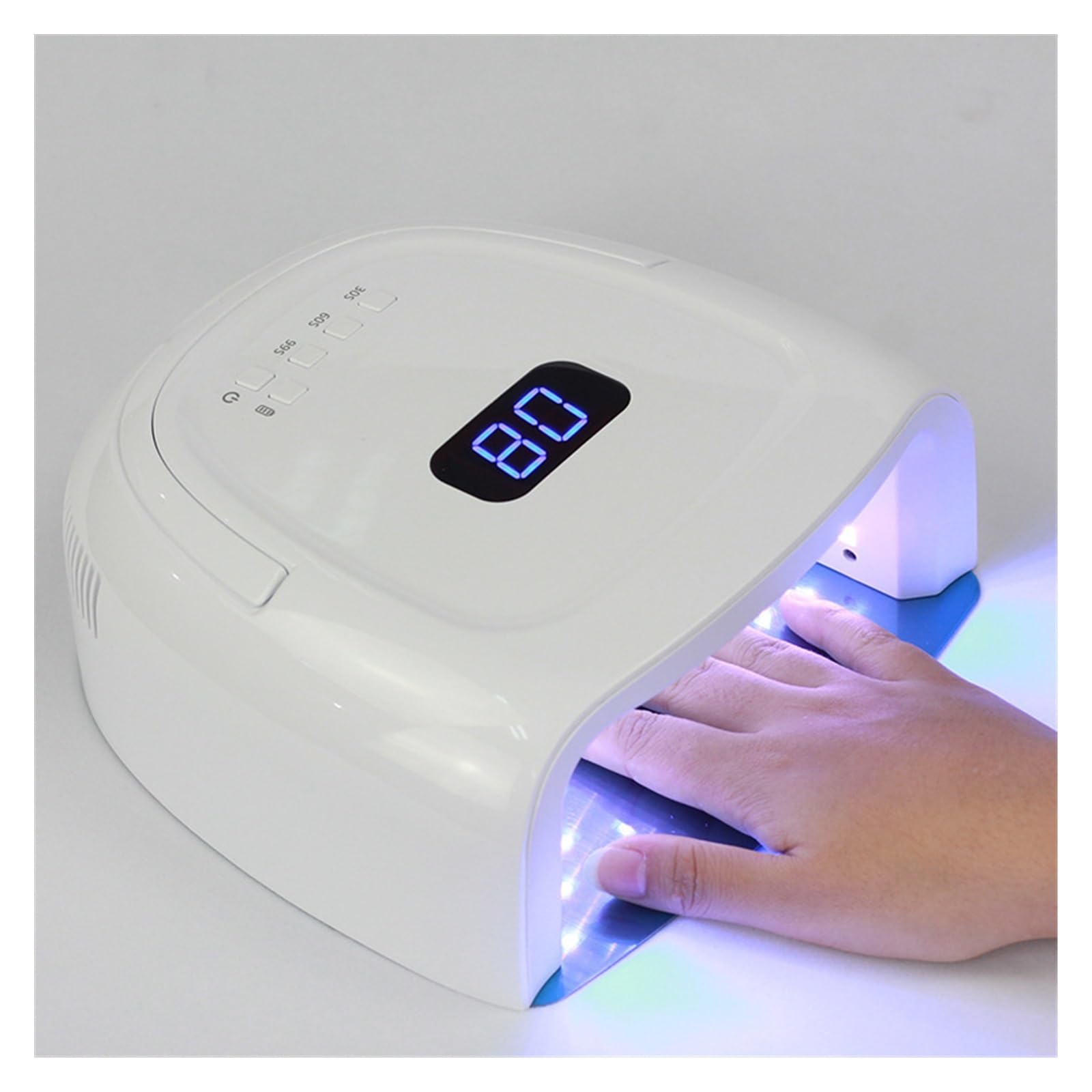 Lampa UV do paznokci, Lampa LED UV do paznokci 60W Suszarka Akumulatorowa lampa Bezprzewodowy lakier żelowy Cure Light Bezprzewodowa Maszyna manicure(Red light)