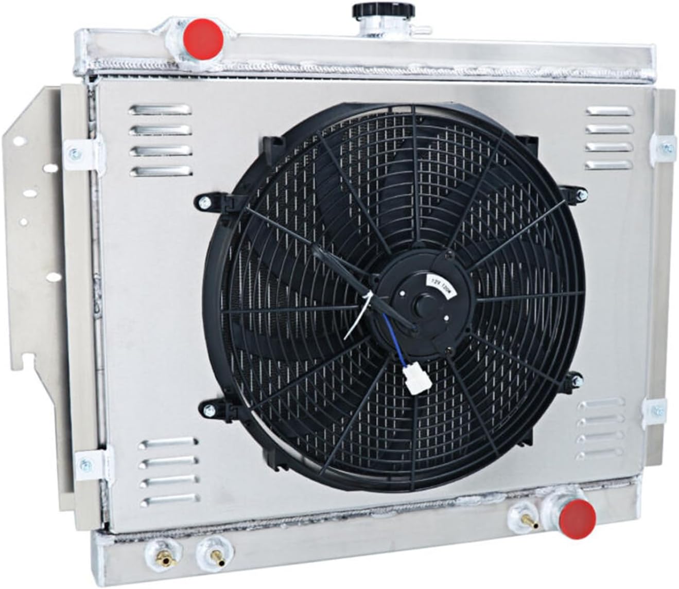 3 Row Aluminum Radiator Shroud Fan Fit 79-93 Dodge D/W 100 200 250 350 5.2L 5.9L, Replacement Radiator, aluminum radiator, radiadores