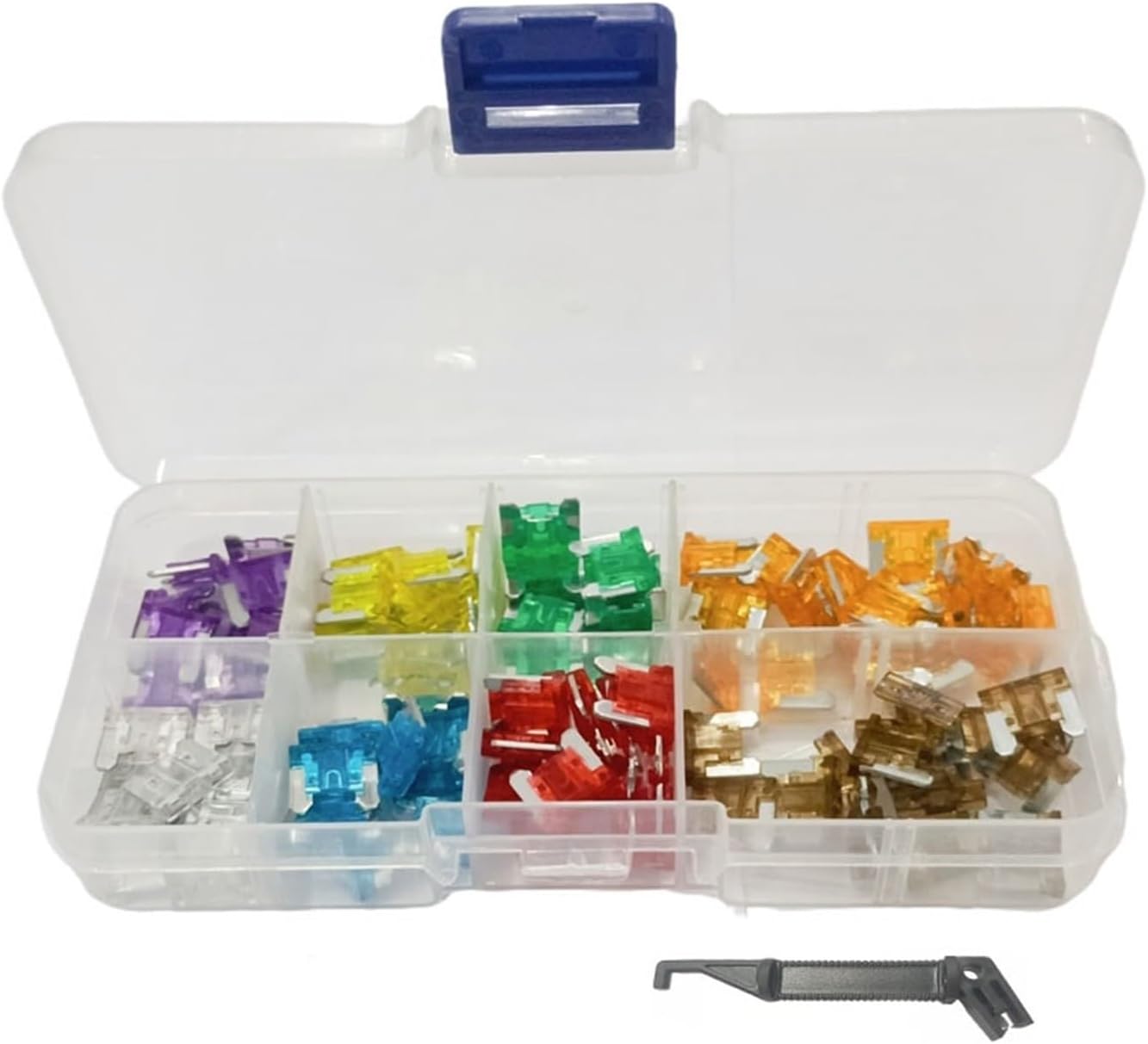 Mini/Small/Standard Size Blades Type Car Fuse Assortment 2.5/3/5/7.5/10/15/20/25/30/35A Fuse Set Auto Car Truck with Box Clip(Pink)