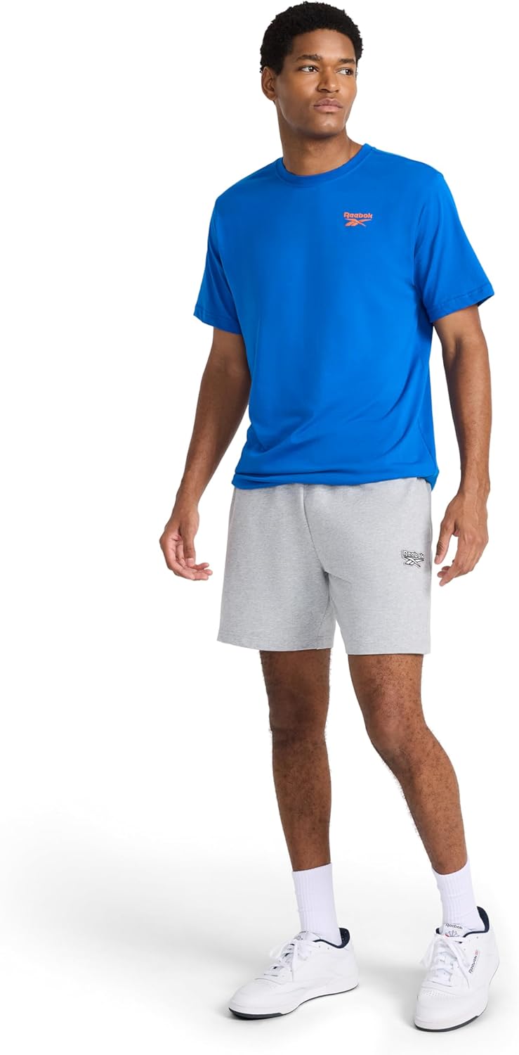 Reebok Mens Locker 7” Short, Standard Fit, Midweight Stretch Cotton-Poly Fabric - Image 3
