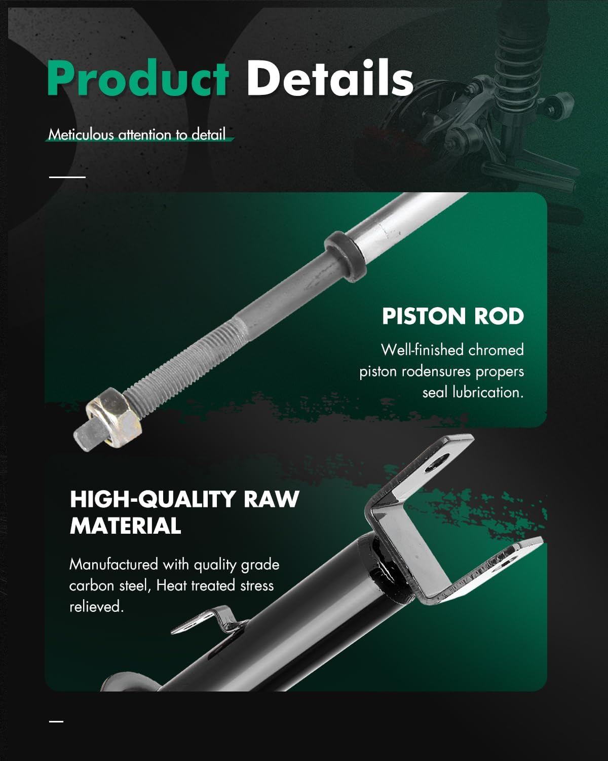 SCITOO Rear Shocks Set of 2 for Cirrus, Shocks and Struts Fits 95 96 97 98 99 00 for Chrysler for Cirrus,96-06 for Chrysler for Sebring,95-06 for Dodge for Stratus,96-00 for Plymouth for Breeze