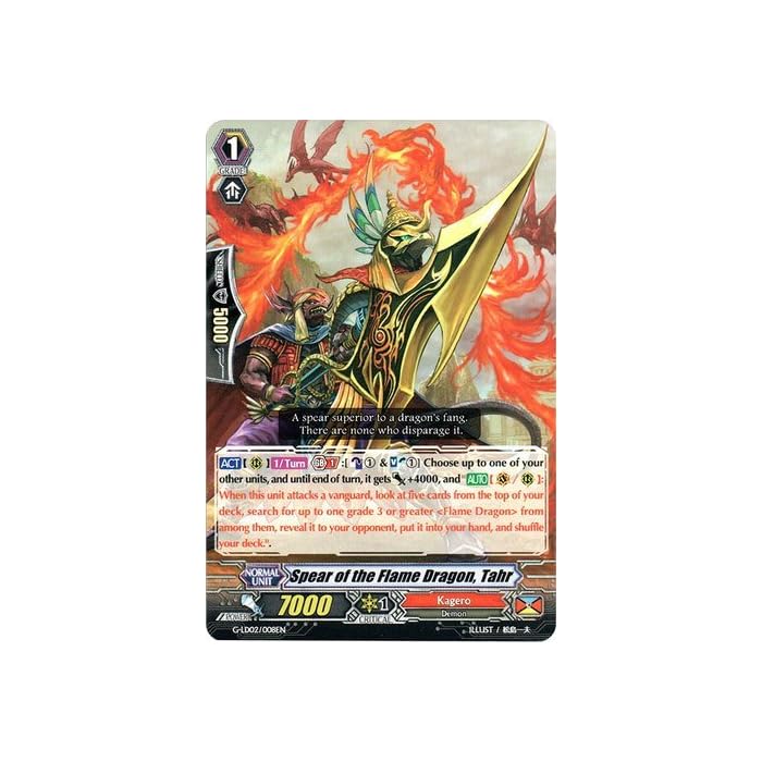 Buy Cardfight!! Vanguard TCG Spear of the Flame Dragon, Tahr (GLD02