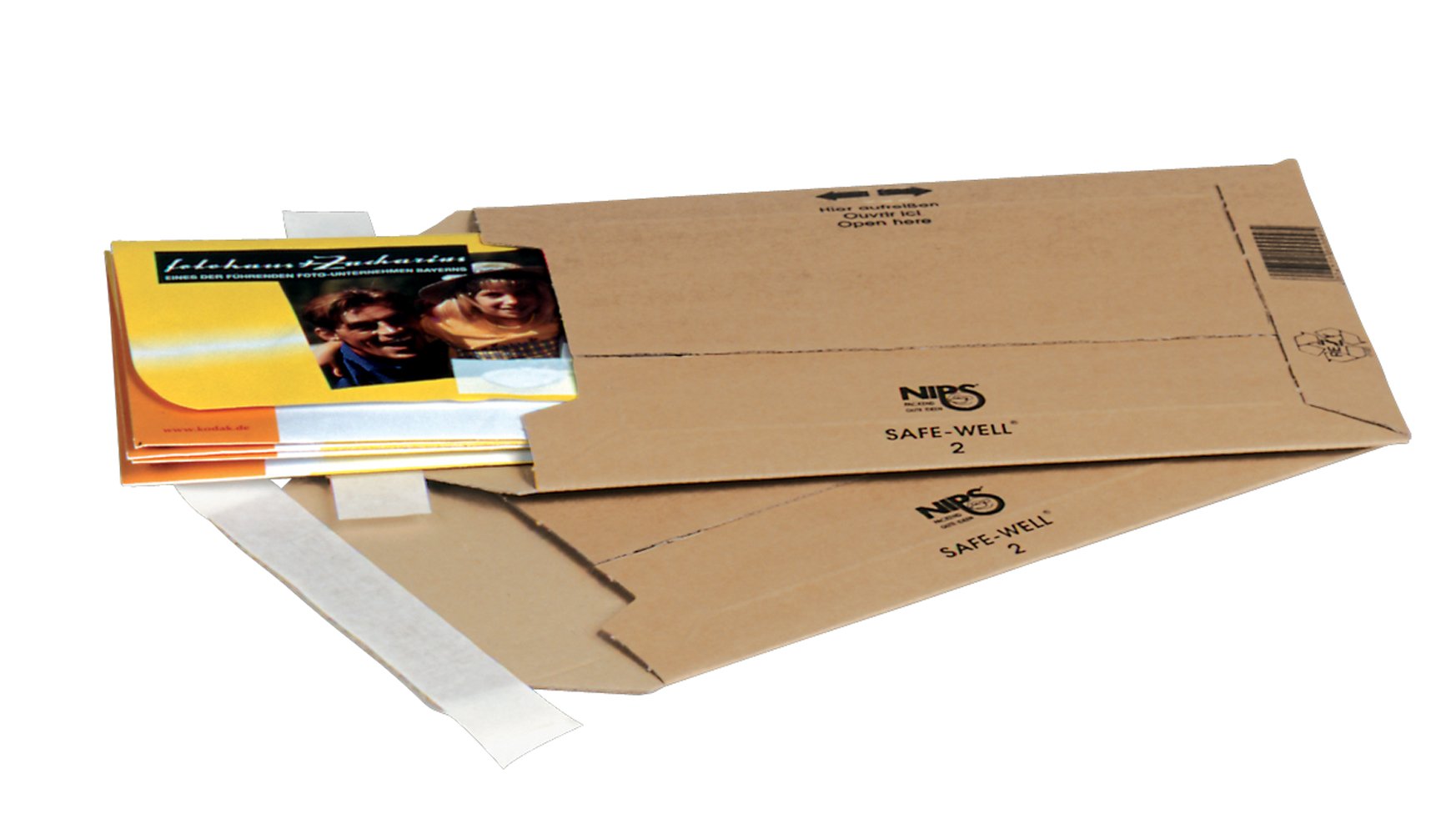 NipsSafe-Well 142611114 2 Corrugated Card Envelopes DIN A5 200 x 286 mm Pack of 25 Brown