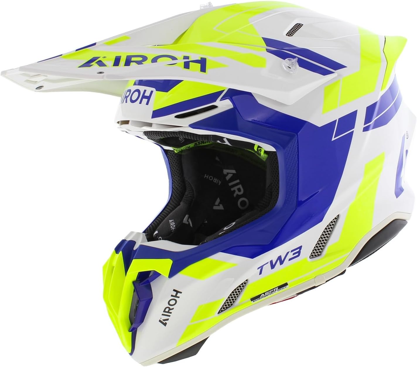 AIROH Twist 3 Dynasty Blue/Yellow Gloss L