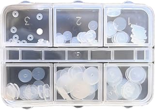 120Pcs Practical Piercing Jewelry Pad Compact Silicone Eye Discs in a Portable Case for Students and Professional