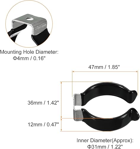 Miniatura 2 de MECCANIXITY T12 U Clips Soporte de montaje para bombilla LED Soporte de montaje de acero inoxidable Soporte de tubo fluorescente Soporte de tubo de