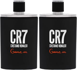 Cristiano Ronaldo CR7 Game On - Aromatic Fragrance For Men - Woody And Alluring Scent - Tropical And Dense Essence - A Dark And Sophisticated Aesthetic - Bold And Long Wearing - 3.4 Oz EDT (Pack of 2)