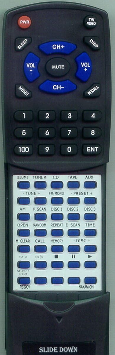 Replacement Remote Control for NAKAMICHI RE39D1, SOUNDSPACE5 Main, SOUNDSPACE 5 Main