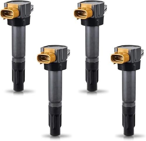 ENA Juego de 4 bobinas de encendido compatibles con Suzuki 2009 2010 2011 2012 2013 Grand Vitara 2.4L, 2010 2011 2012 2013 SX4 2.0L, 2010-2013