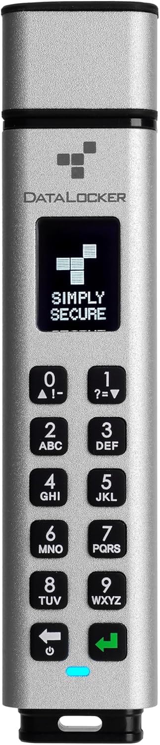 DataLocker Sentry K350 - Chiavetta USB da 16 GB, configurazione guidata facile da schermo, conforme a TAA, Mil-​Std 810-​G, IP68 OS indipendente, USB-​A, FIPS 140-​3 livello 3 in sospeso