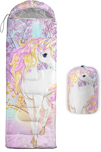 Miniatura 10 de CVHOUSE Saco de dormir para camping, 3 estaciones, clima cálido y fresco, ligero, saco de dormir impermeable para adultos y niños, viajes y al aire