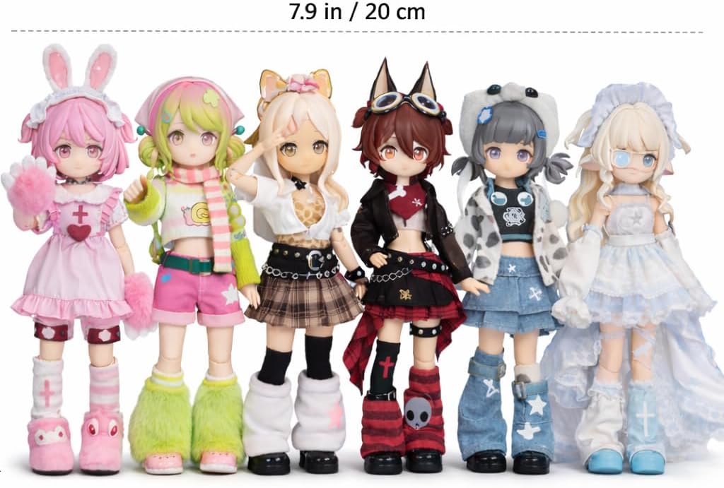Cute Anime BJD Blind Box Doll for Collecting and Display, 1/12 Plastic Doll with Articulated Joints, Fine Workmanship and Secure-Fit Accessories, Gift for Daughters
