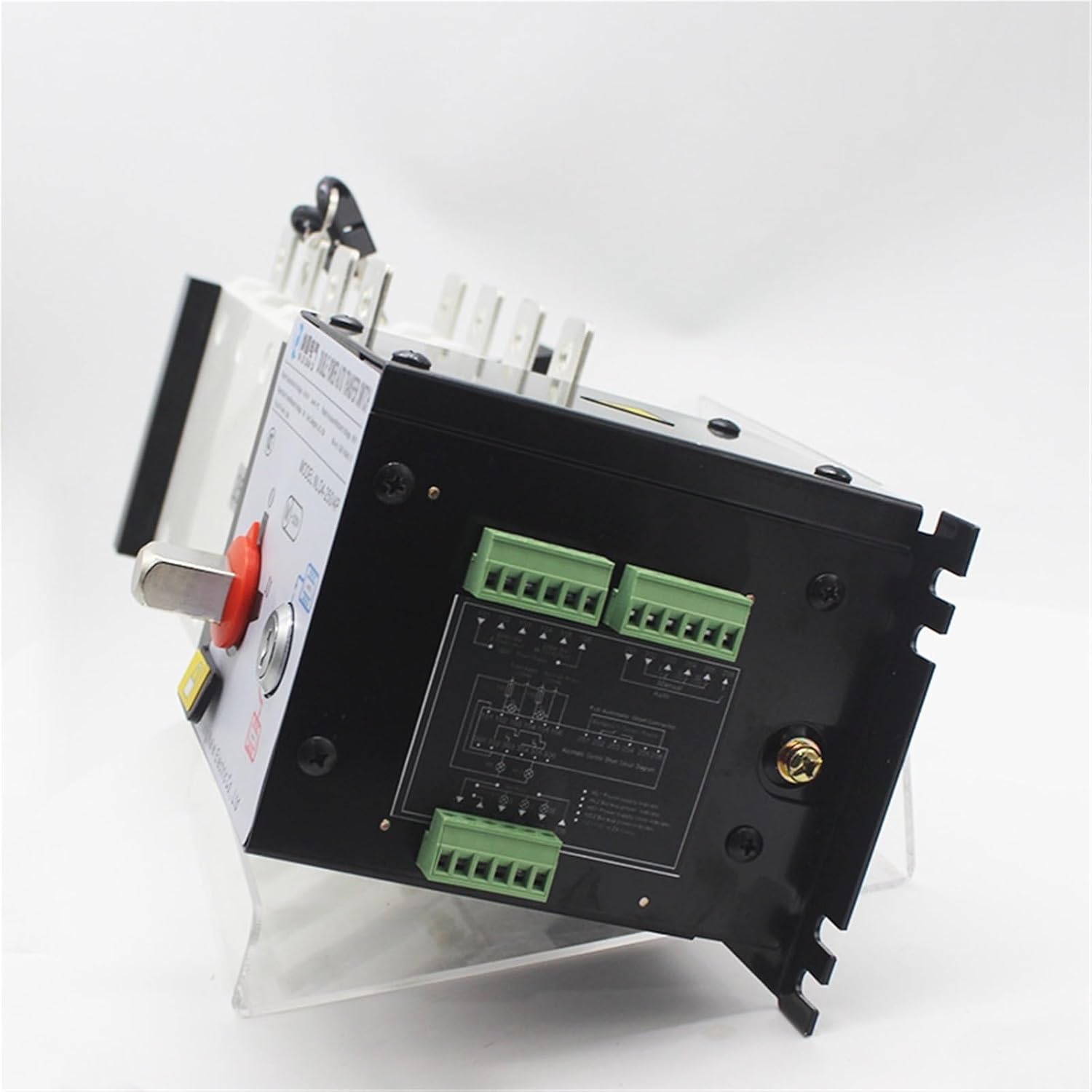 CHKYTAP NLQ4-250A/4P Dual Power Automatic Transfer Switch, rear view showing control wiring terminals