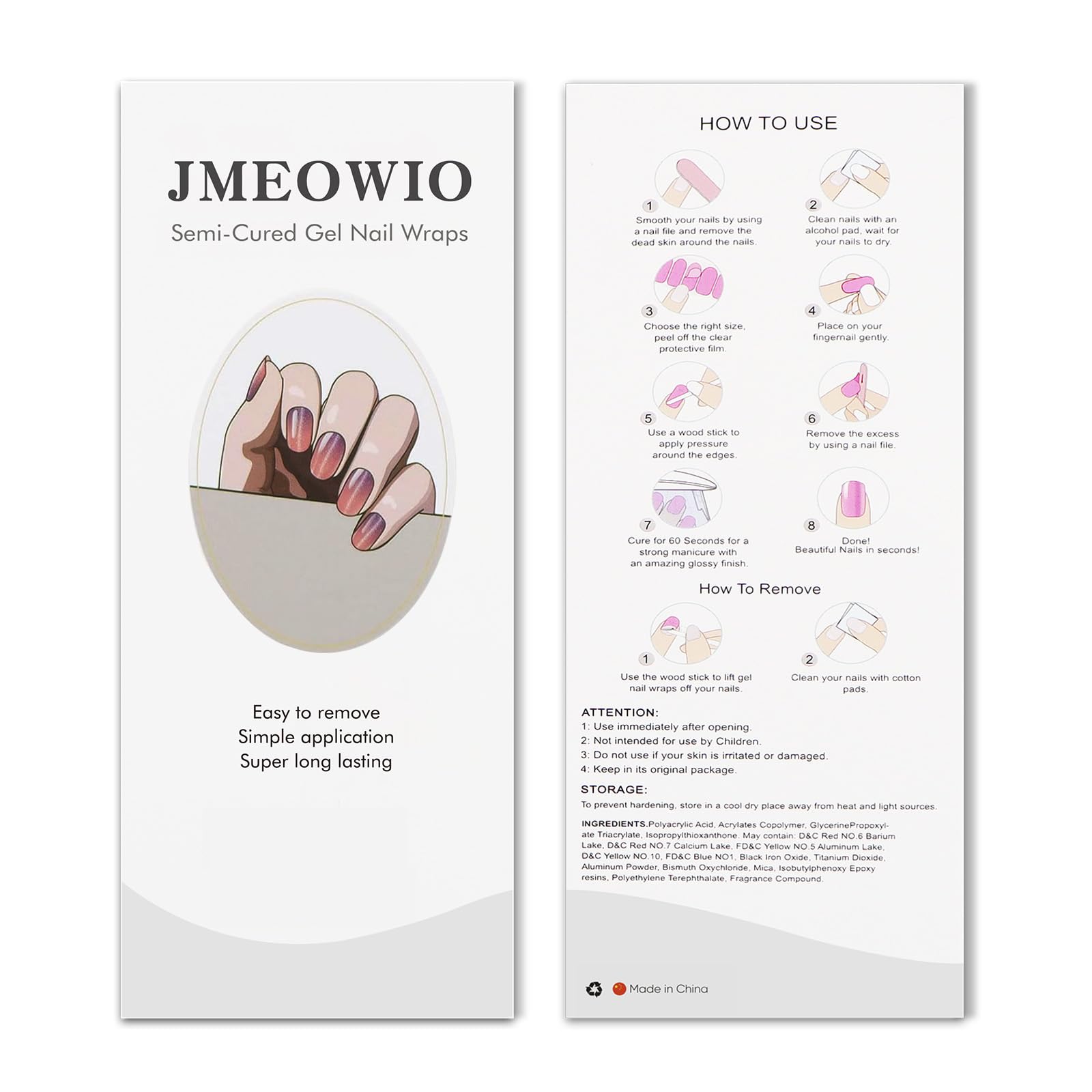 Cat Eye Nail Stickers - Easy Gel Nail Art -7