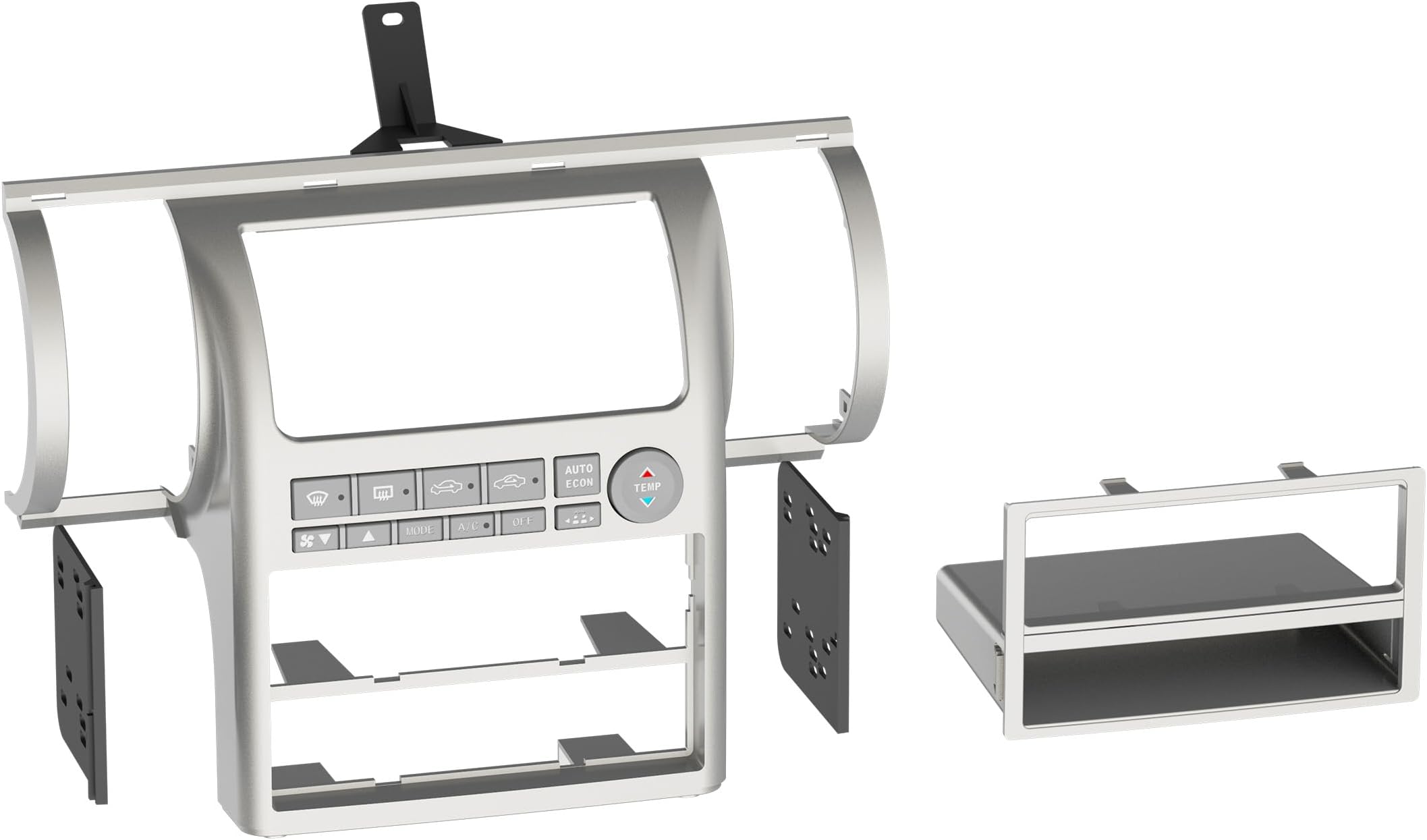Electronics 99-7604 Single/Double DIN Installation Kit for 2003-2004 Infiniti G35 (Without NAV), Silver