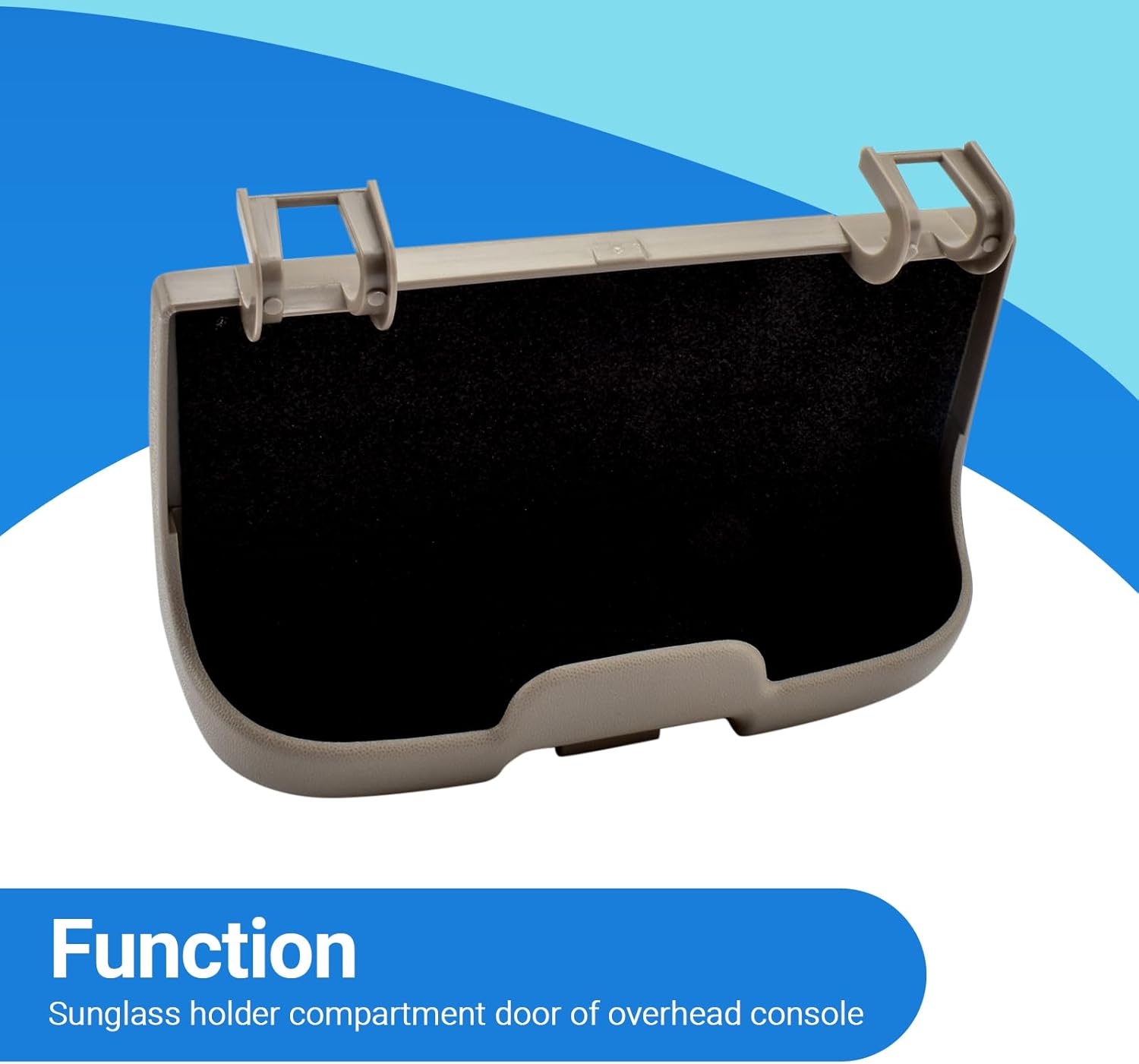 Overhead Console Sunglasses Holder Bin Cover Fits for Ford Super Duty F250 F350 F450 F550 Truck 2002-2007 Replace 2C3Z-27811586-BAA 2C3Z27811586BAA Tan