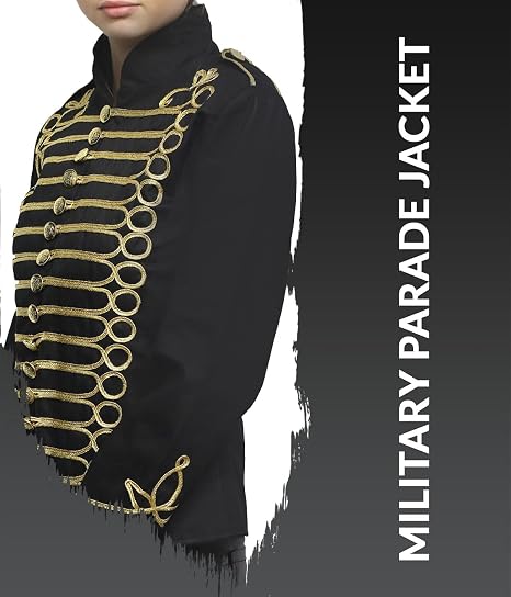 Veste Blanc Doré Veste Militaire Steampunk Hussar Pamposh - Blanc