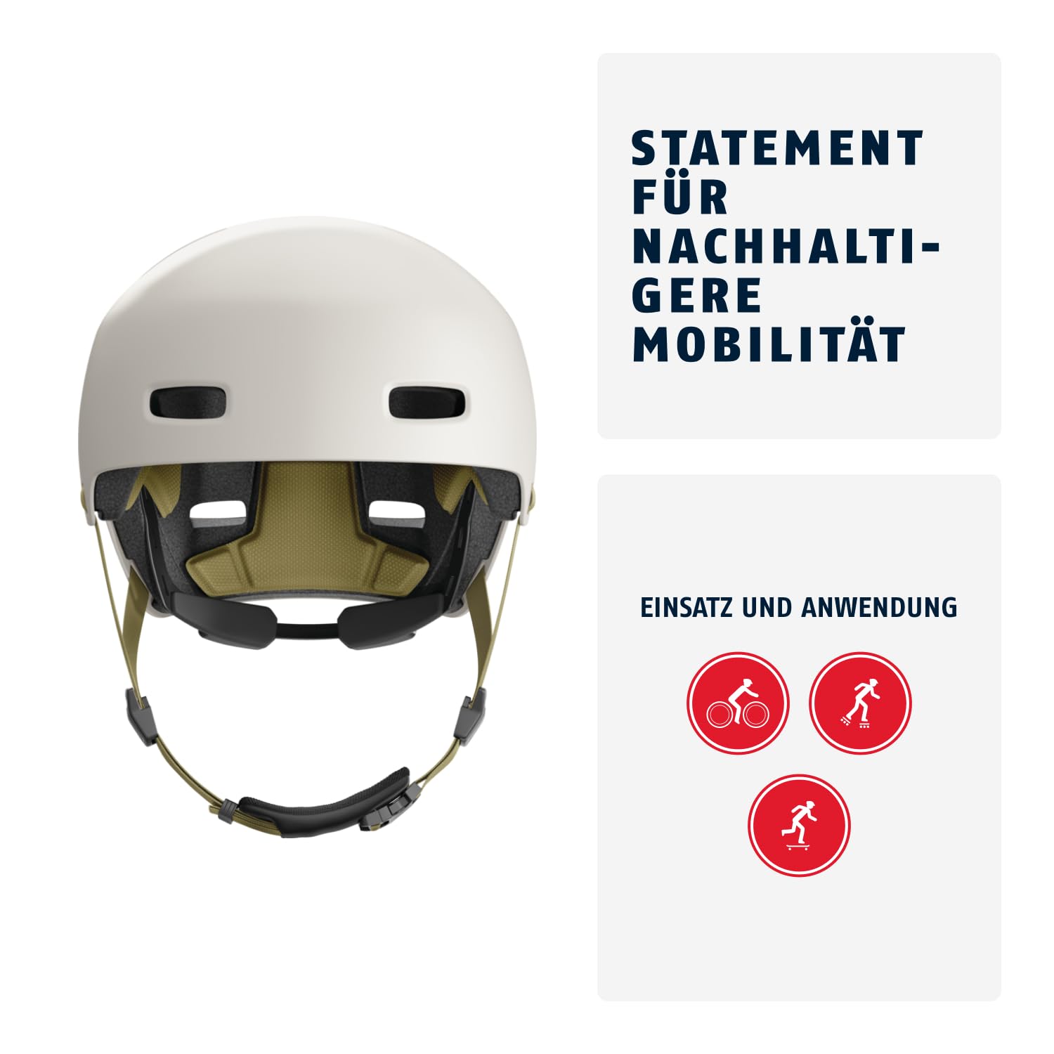 ABUS Fahrradhelm XOXO ECO - Cityhelm im Skater-Look - Helm für Skateboard, Fahrrad, Scooter - alle Komponenten teilweise oder komplett recycelt - für Jugendliche und Erwachsene