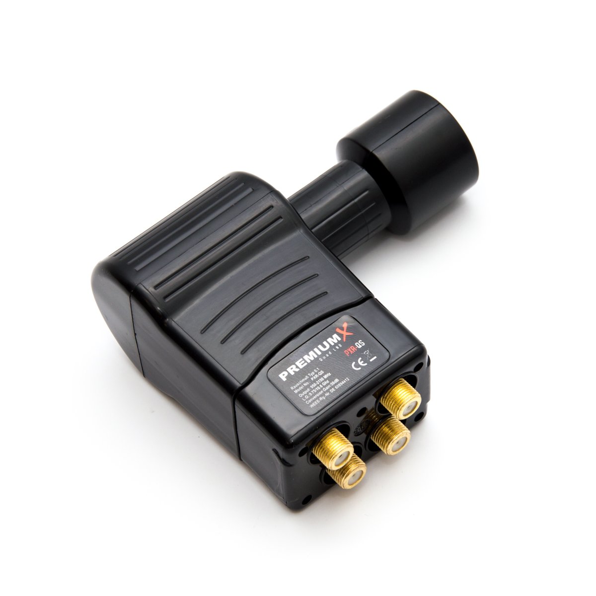 Quattro Lnb 23mm LNB Feed Quattro ( Für Multischalter ) PremiumX Rocket LNB PXR-Q 3 ° 4K HD Lnb 4fach Digital Hd 4k
