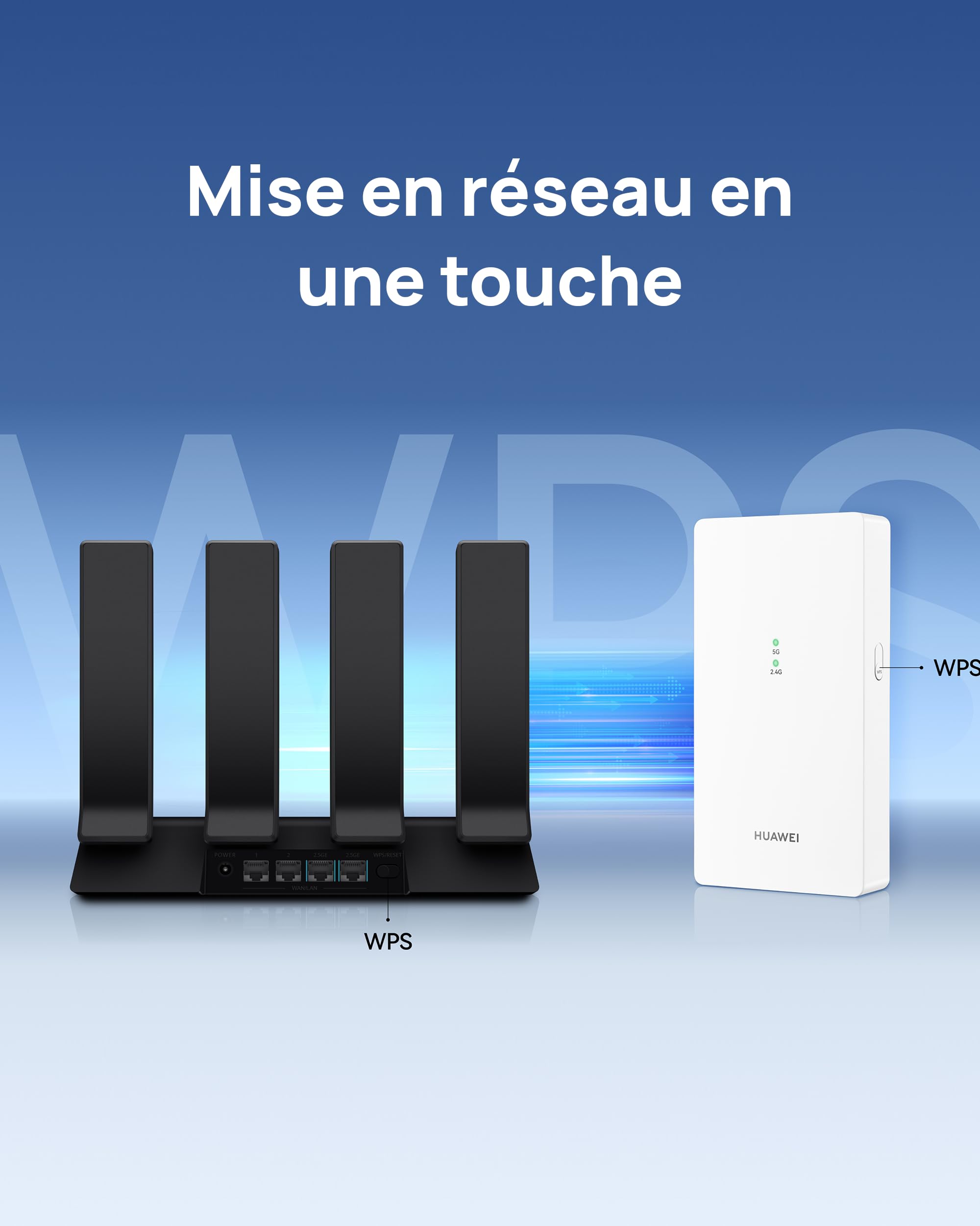 HUAWEI WiFi Extender AX3000, Répéteur Wi-FI Double Bande Wi-FI 6 3000 Mbps, Compatible avec la Plupart des routeurs Wi-FI, Booster Wi-FI avec Mode AP