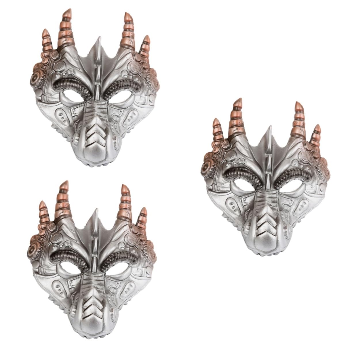 HANABASS 3 Maschera PU Stereoscopica per Costume Halloween e Feste Mascherate Accessorio Cosplay Unisex Vestibilità e Design Accattivante
