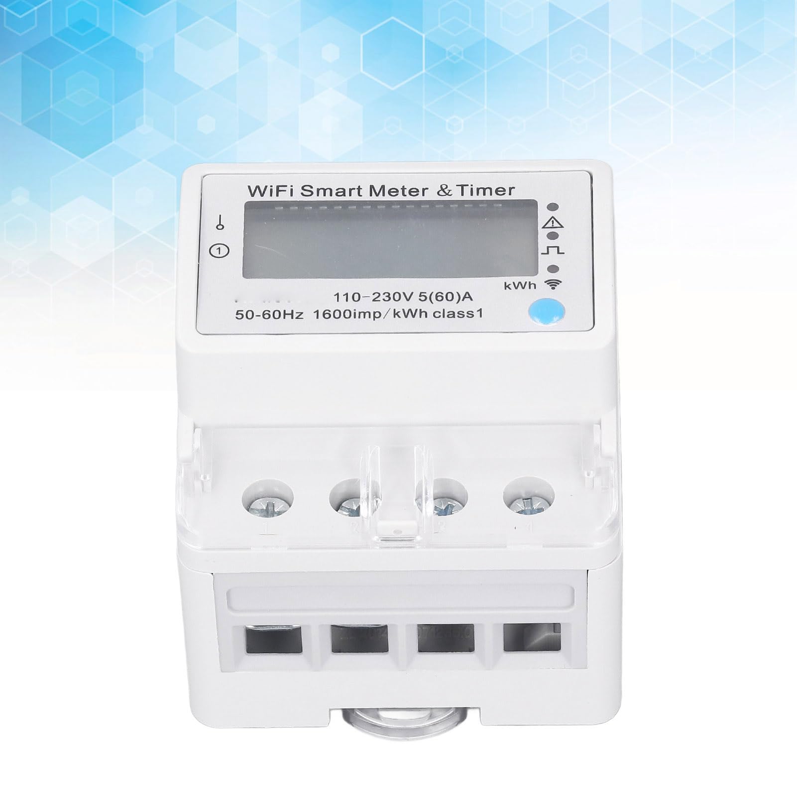 XHTLLO Smart Energy Meter, Smart Energy Monitor Switch Din Rail Digital Display Electric Meter