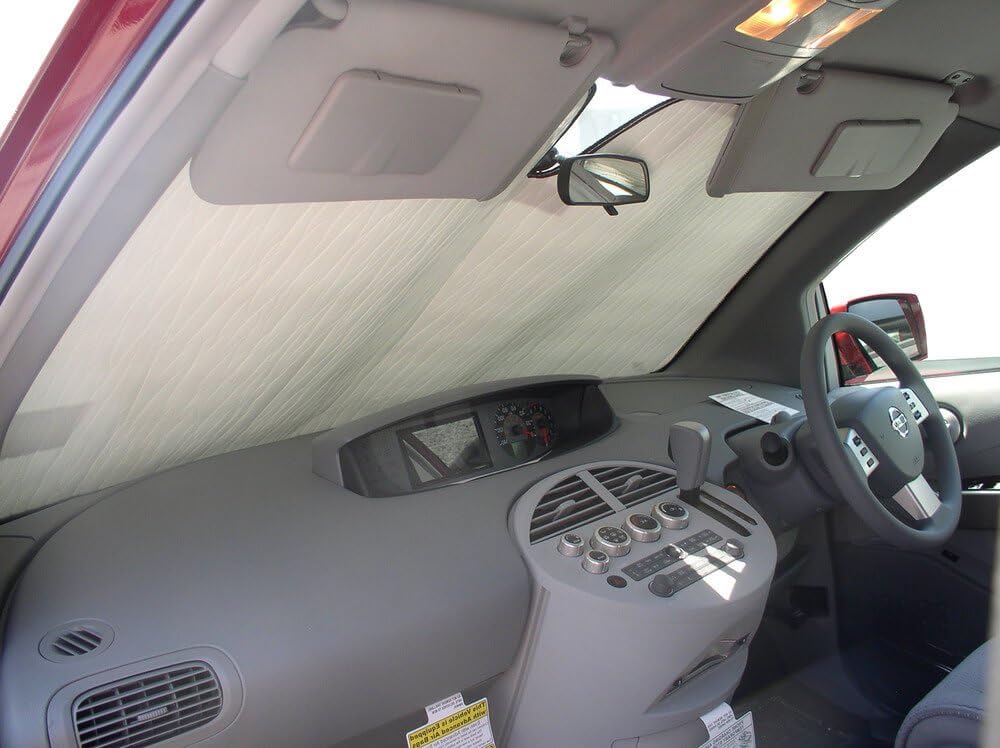 HeatShield, The Original Windshield Sun Shade, Custom-Fit for Nissan Quest Minivan 2004, 2005, 2006, 2007, 2008, 2009 Silver Series