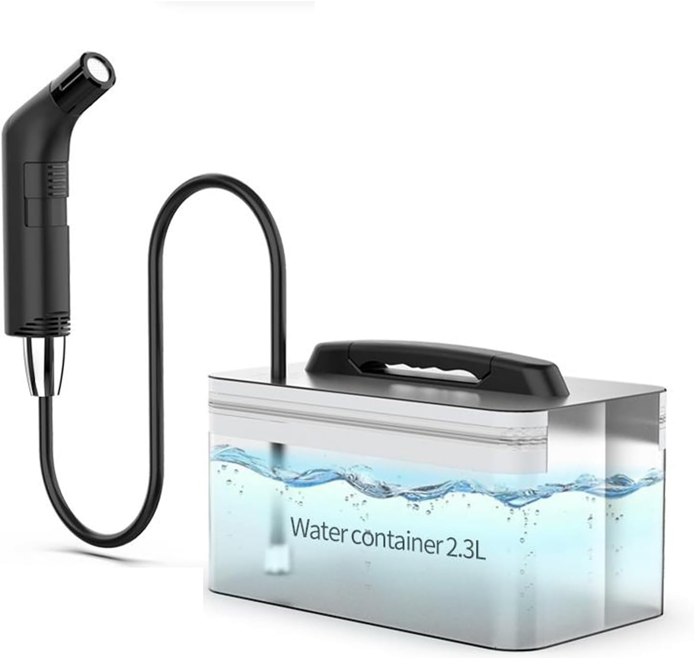 RGA Portable Camping Outdoor Shower Head Pump Detachable USB Rechargeable 2200mAh Battey Pumps Water from Bucket for Camping, Hiking, Pet Cleaning, Car Washing, Picnic, Outdoor