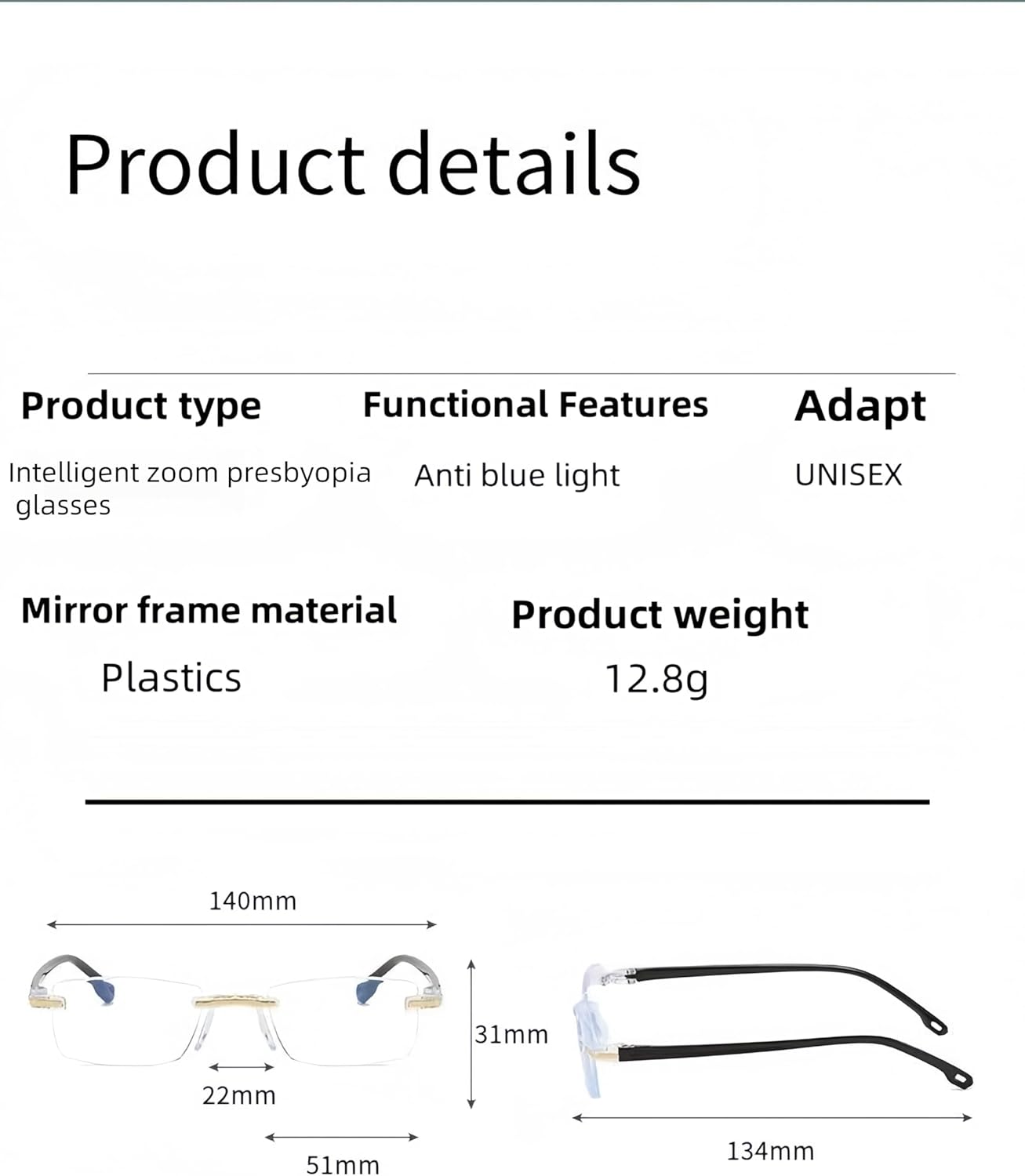Auto Focus Glasses,Anti-Blue Light Automatic Zoom Reading Intelligent Presbyopia Glass,Self Adjusting Presbyopia Glass For Men Women. - Image 6