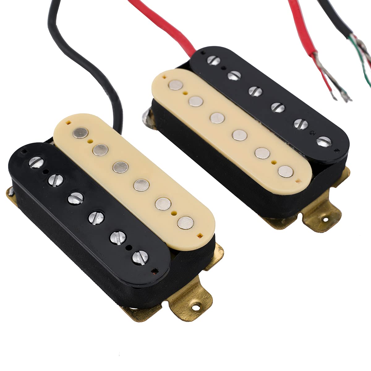 Musiclily Ceramiczny Humbucker Przetwornik Pickups Set do Gitary Elektrycznej,Zebra