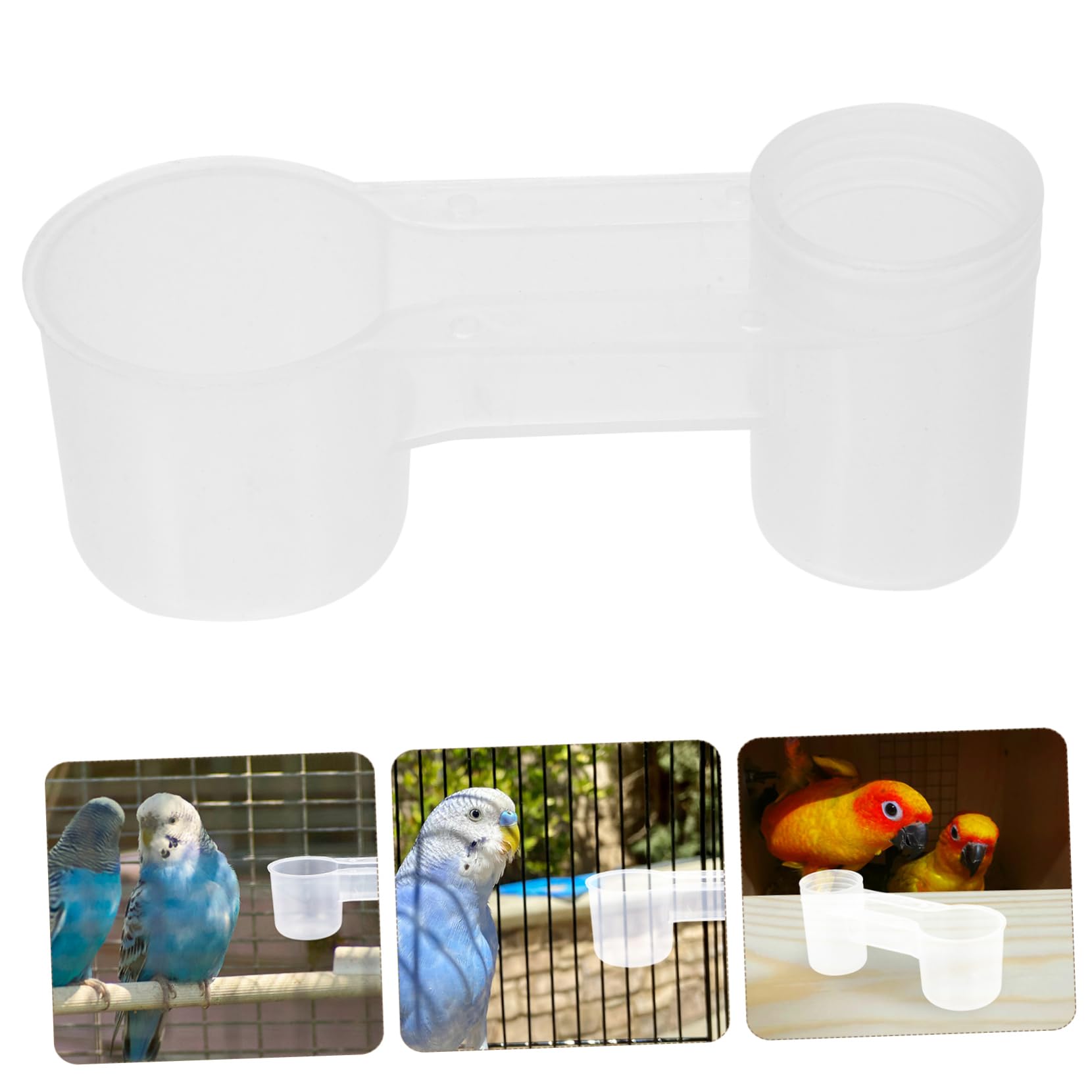 Beavorty Dispenser Acqua per Piccioni e Pappagalli 10 Pezzi in Plastica Bianca Doppia Bocca Autodrinker per Animali da Zoo e Negozio Pet