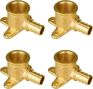 SUNGATOR 4-Pack 1/2" PEX Drop Ear Elbow Fittings - Lead-Free Brass, ASTM F1807 & NSF/ANSI 61 Certified for Plumbing