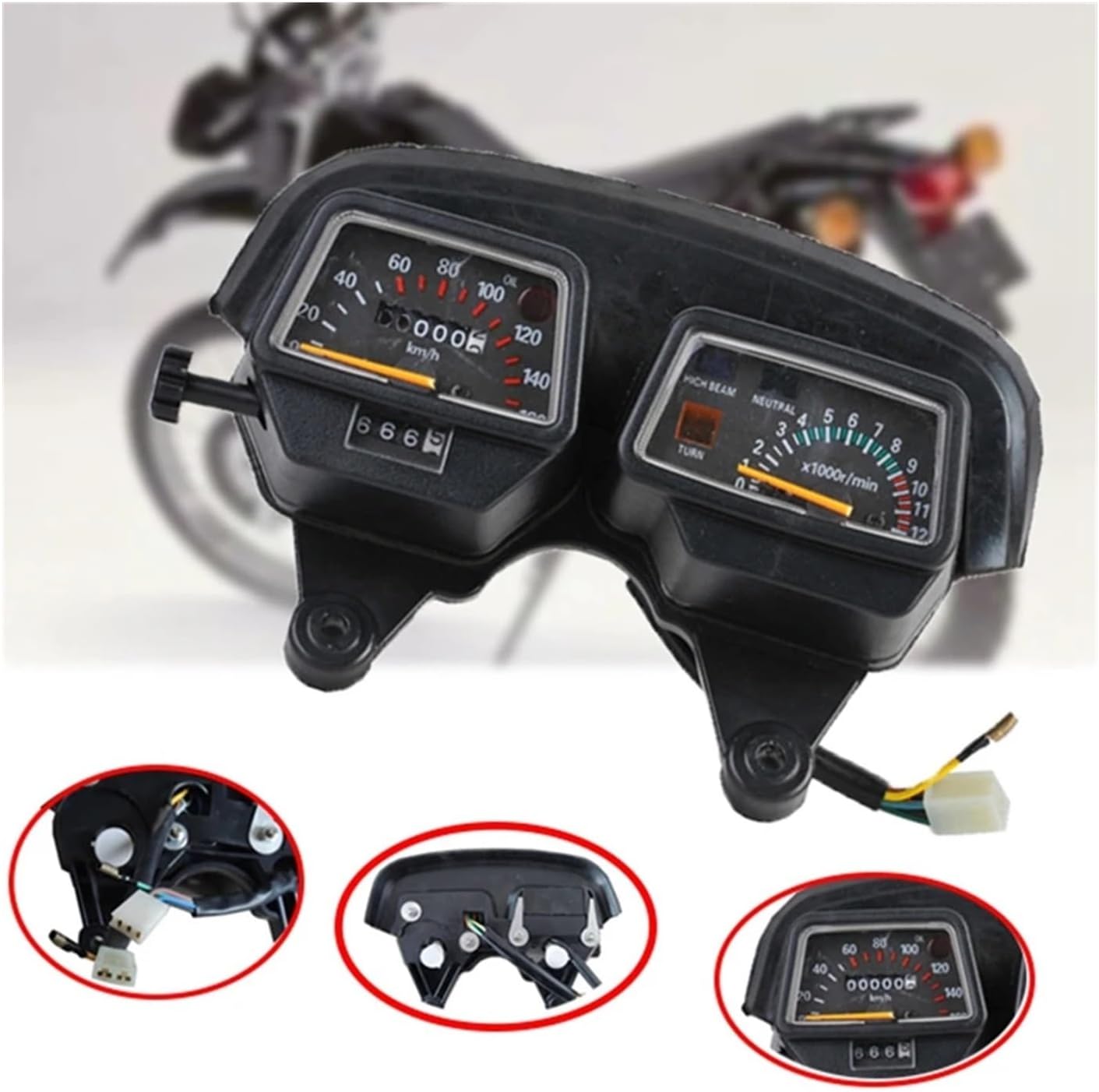 Speedometer Odometer Motorbike Motorcycle Gauges Cluster Speedometer Tachometer Speedometer Voltmeter Meter Odometer for Enduro DT125 DT125R DT 125 125R