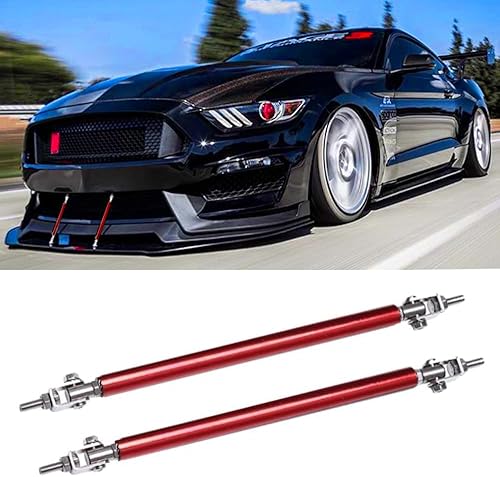 2 barras de amarre ajustables de 8 a 11 pulgadas para parachoques delantero, difusor de labio, compatible con la mayoría de vehículos